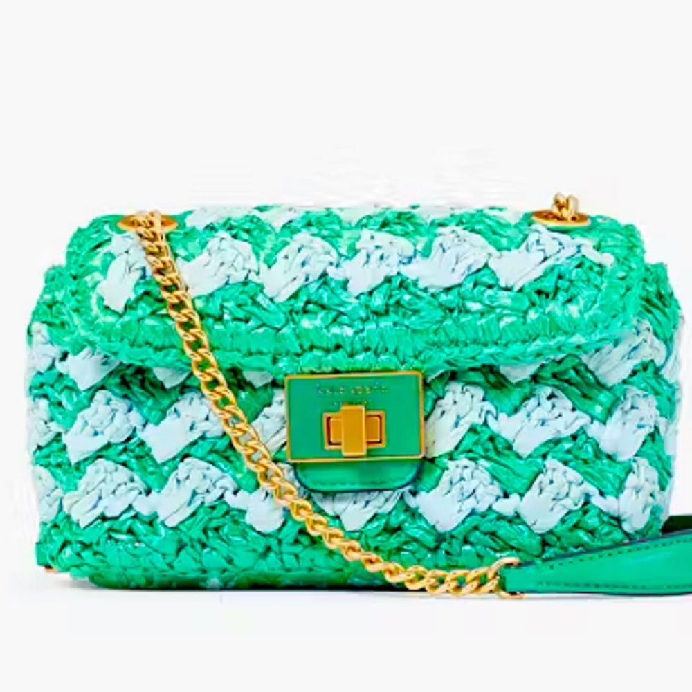 ✔️💯 Authentic Kate Spade Evelyn Straw Crossbody bag